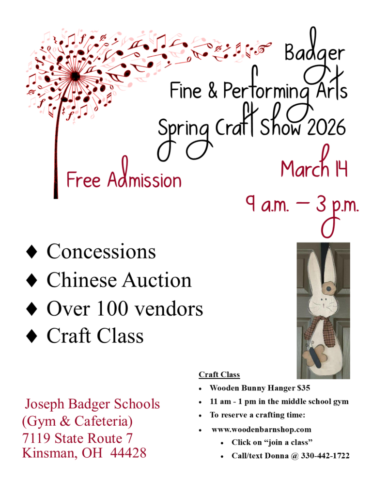 BFaPA Spring Craft Show flyer 2026